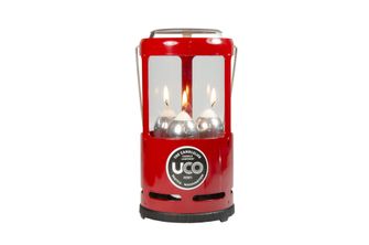 UCO portable lantern on 3 candles, red