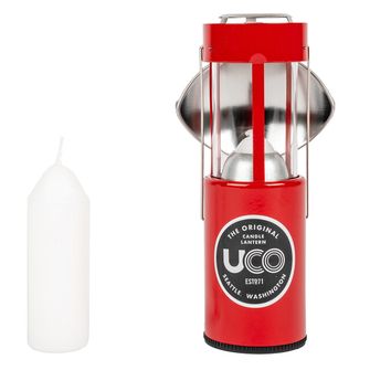 UCO set of candle lantern with reflector and neoprene covers red