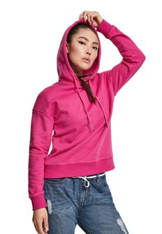 Urban Classics Women's Sweatshirt with Hood, Pink