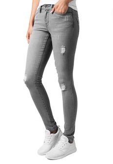 Urban Classics women's jeans pants, gray