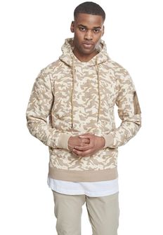 Urban Classics Men's camouflage sweatshirt, beige camo