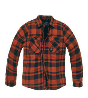 Vintage Industries Darwin shirt jacket, orange checkered