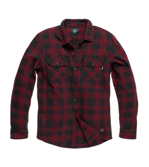 Vintage Industries Globe Heavyweight Flanel Shirt, Red Checked