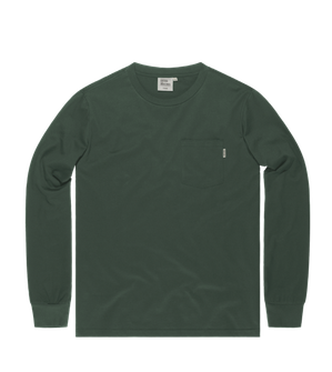 Vintage Industries Grant Pocket T -shirt with long sleeves, gray -green