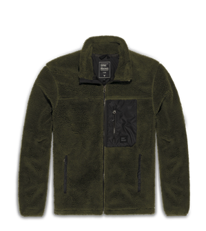 Vintage Industries Kodi Lined Sherpa Flepa sweatshirt, dark olive