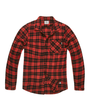 Vintage industries riley flannel shirt, red checkered