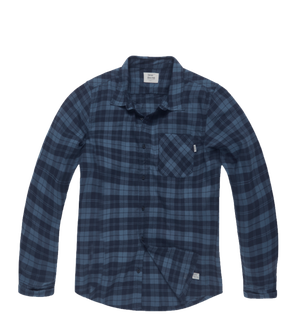 Vintage industries riley flannel shirt, royal blue