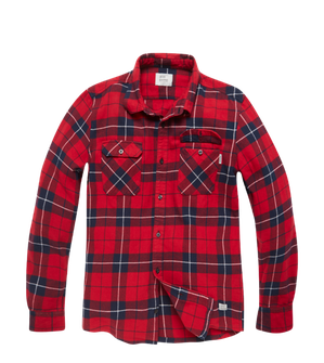 Vintage Industries Sem flannel shirt, red checkered