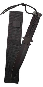Throwing Knife with Black Paracord BC, Black