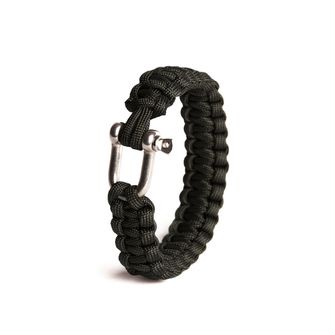 Waragod Bazin Bracelet with metal buckle, black