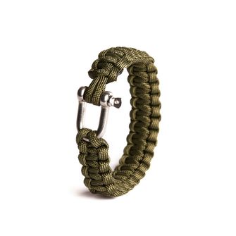 Waragod Bazin Bracelet with metal buckle, green