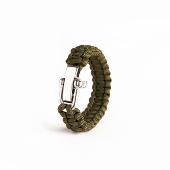 WARAGOD BASIN Bracelet with adjustable metal buckle, green