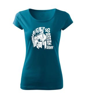 DRAGOWA Women's short T -shirt Leon, Petrol Blue150g/M2