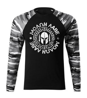 DRAGOWA FIT-T T-shirt with Long Sleeve Molon Labe, Metro 160g/m2