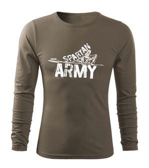 DRAGOWA FIT-T T-shirt with Nabis long sleeve, olive 160g/m2