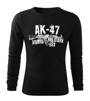 Dragow Fit-T T-shirt with long sleeve Seneca AK-47, black 160g/m2