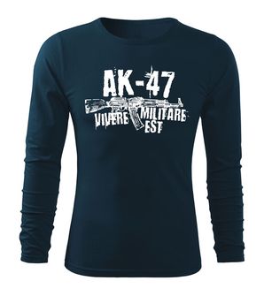 Dragow Fit-T T-shirt with long sleeve Seneca AK-47, dark blue 160g/m2