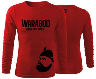 WARAGOD FIT-T T-shirt with long sleeve Strongmer, red 160g/m2
