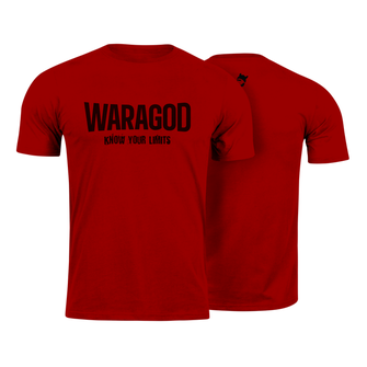 WARAGOD short shirt "Know Your Limits", red 160g/m2