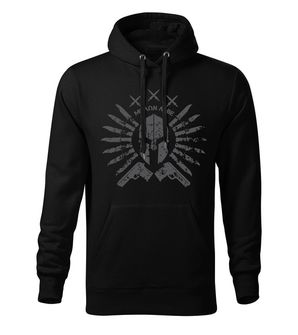 DRAGOWS Men's sweatshirt with hood Ares, black 320g/m2