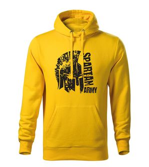 Dragowa men's sweatshirt with hood leon, yellow 320g/m2