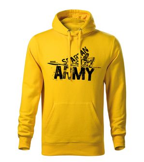 Dragowa men's sweatshirt with Nabis hood, yellow 320g/m2