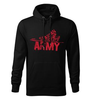DRAGOW Men's sweatshirt with Rednabis hood, black 320g/m2