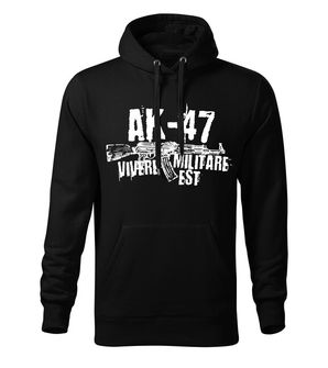 Dragow Men's sweatshirt with hood of Seneca AK-47, black 320g/m2