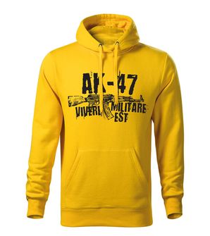 Dragowa men's sweatshirt with hood of Seneca AK-47, yellow 320g/m2