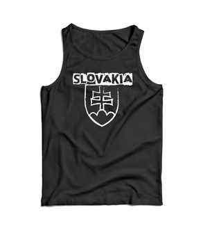 Dragow Men's Tank top Slovak character with the inscription, black 160g/m2
