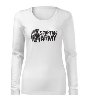 DRAGOWA SLIM Women's T -shirt with Long Sleeve Ariston, White 160g/M2