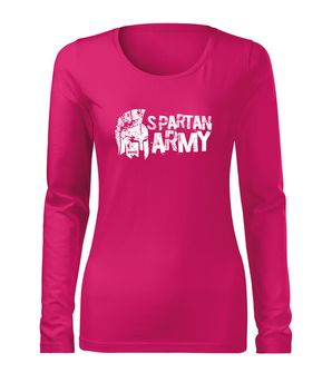 DRAGOWA SLIM Women's T -shirt with Long Sleeve Ariston, pink 160g/m2