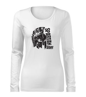 DRAGOWA SLIM Women's T -shirt with Long Sleeve Leon, white 160g/m2