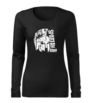 DRAGOWA SLIM Women's T -shirt with Long Sleeve Leon, Black 160g/m2