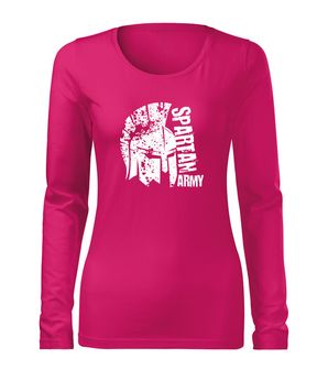 DRAGOW SLIM Women's T -shirt with Long Sleeve Leon, pink 160g/m2