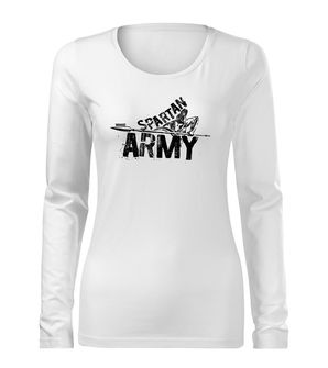 DRAGOWA SLIM Women's T -shirt with Long Sleeve Nabis, white 160g/m2