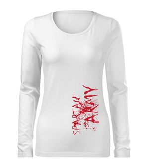 DRAGOW SLIM Women's T -shirt with long sleeve War, white 160g/m2