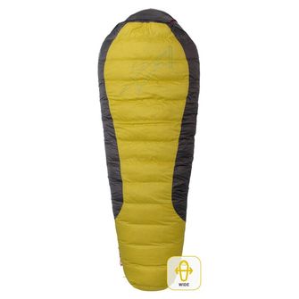 Warmpeace Sleeping bag VIKING 1200 170 cm WIDE R, yellow/grey/black