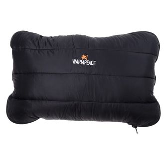 Warmpeace Pillow with feather Zip, black