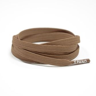Xpand elastic laces into shoes, brown